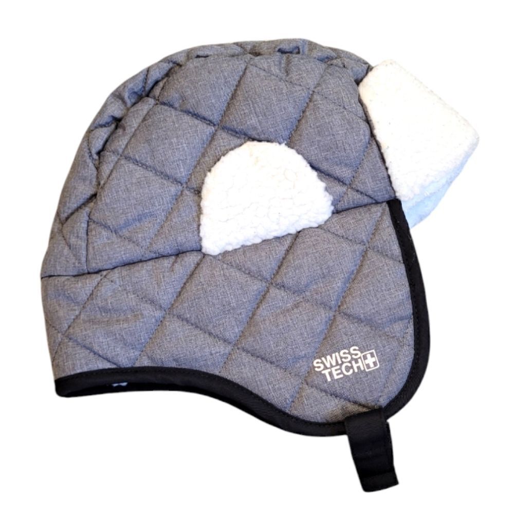 Swiss Tech Grey Multi-Flap Quilted Hat